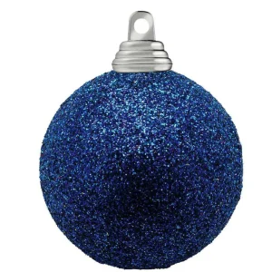 Weihnachtskugeln^DecoWoerner Glitzer-Weihnachtskugeln In Nacht Aus Kunststoff, 6 Cm Ø – 6 Stück blau