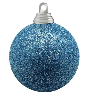 Weihnachtskugeln^DecoWoerner Glitzer-Weihnachtskugeln In Jeans Aus Kunststoff, 6 Cm Ø – 6 Stück blau