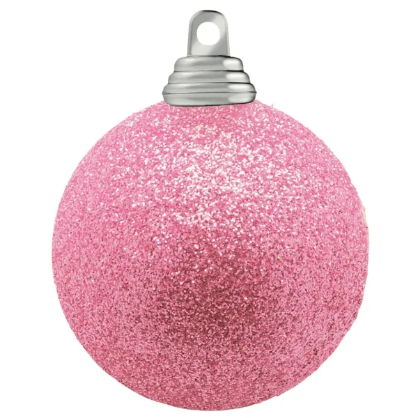 Weihnachtskugeln^DecoWoerner Glitzer-Weihnachtskugeln In Aus Kunststoff rosa