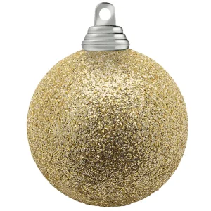 Weihnachtskugeln^DecoWoerner Glitzer-Weihnachtskugeln In Champagner Aus Kunststoff gold