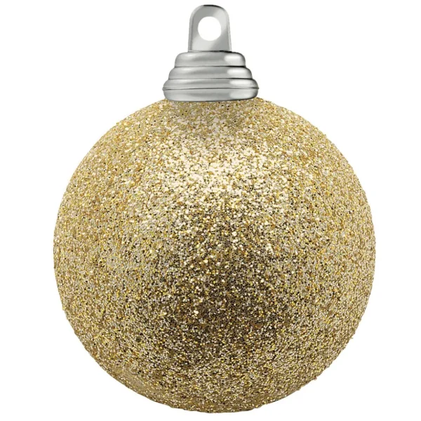 Weihnachtskugeln^DecoWoerner Glitzer-Weihnachtskugeln In Champagner Aus Kunststoff gold
