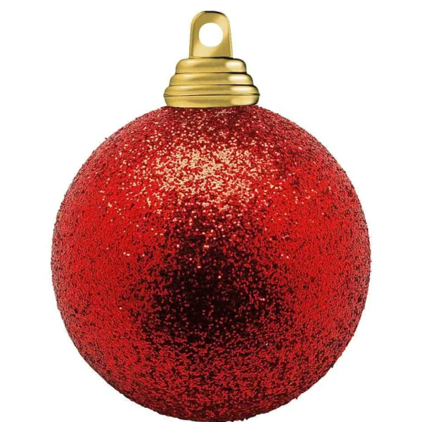 Weihnachtskugeln^DecoWoerner Glitzer-Weihnachtskugeln In Aus Kunststoff, 6 Cm Ø – 6 Stück rot