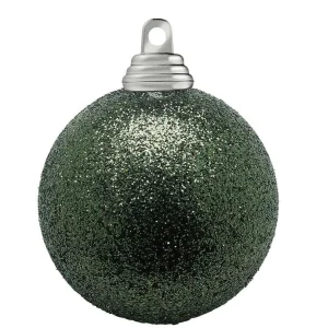 Weihnachtskugeln^DecoWoerner Glitzer-Weihnachtskugeln In Salbei Aus Kunststoff, 6 Cm Ø – 6 Stück grün