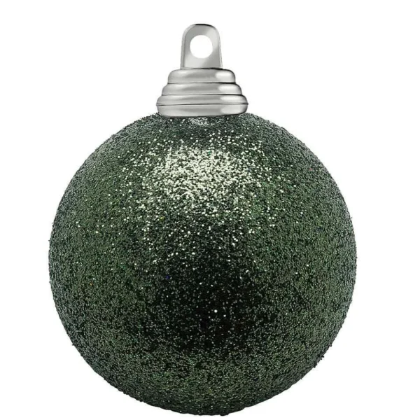 Weihnachtskugeln^DecoWoerner Glitzer-Weihnachtskugeln In Salbei Aus Kunststoff, 6 Cm Ø – 6 Stück grün