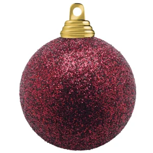Weihnachtskugeln^DecoWoerner Glitzer-Weihnachtskugeln In Dunkel Aus Kunststoff, 6 Cm Ø – 6 Stück rot
