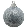 Weihnachtskugeln^DecoWoerner Glitzer-Weihnachtskugeln In Aus Kunststoff, 6 Cm Ø – 6 Stück silber