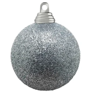 Weihnachtskugeln^DecoWoerner Glitzer-Weihnachtskugeln In Aus Kunststoff, 6 Cm Ø – 6 Stück silber