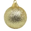 Weihnachtskugeln^DecoWoerner Glitzer-Weihnachtskugeln In Aus Kunststoff, 6 Cm Ø – 6 Stück gold