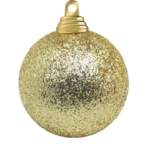 Weihnachtskugeln^DecoWoerner Glitzer-Weihnachtskugeln In Aus Kunststoff, 6 Cm Ø – 6 Stück gold