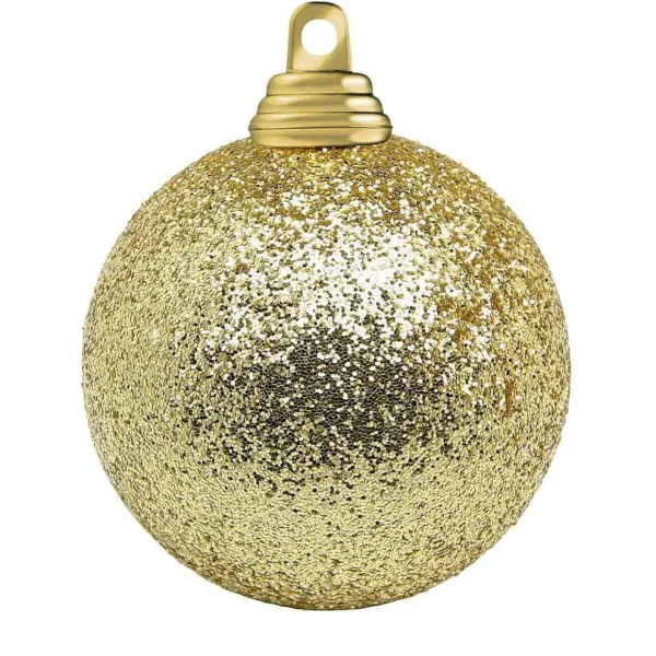 Weihnachtskugeln^DecoWoerner Glitzer-Weihnachtskugeln In Aus Kunststoff, 6 Cm Ø – 6 Stück gold