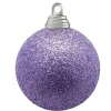 Weihnachtskugeln^DecoWoerner Glitzer-Weihnachtskugeln In Lavendel Aus Kunststoff, 6 Cm Ø – 6 Stück violett