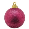 Weihnachtskugeln^DecoWoerner Glitzer-Weihnachtskugeln In Beeren Aus Kunststoff, 6 Cm Ø – 6 Stück rot