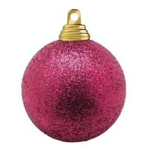 Weihnachtskugeln^DecoWoerner Glitzer-Weihnachtskugeln In Beeren Aus Kunststoff, 6 Cm Ø – 6 Stück rot