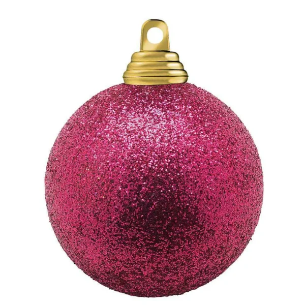 Weihnachtskugeln^DecoWoerner Glitzer-Weihnachtskugeln In Beeren Aus Kunststoff, 6 Cm Ø – 6 Stück rot
