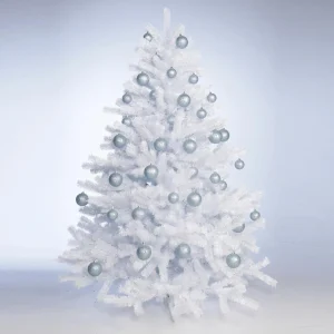 Weihnachtskugeln^DecoWoerner Glitzer-Weihnachtskugeln In Hell Aus Kunststoff, 6 Cm Ø – 6 Stück blau