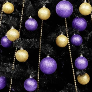 Weihnachtskugeln^DecoWoerner Glitzer-Weihnachtskugeln In Lila Aus Kunststoff, 6 Cm Ø – 6 Stück violett