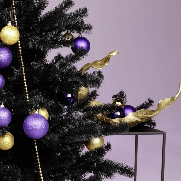 Weihnachtskugeln^DecoWoerner Glitzer-Weihnachtskugeln In Lila Aus Kunststoff, 6 Cm Ø – 6 Stück violett