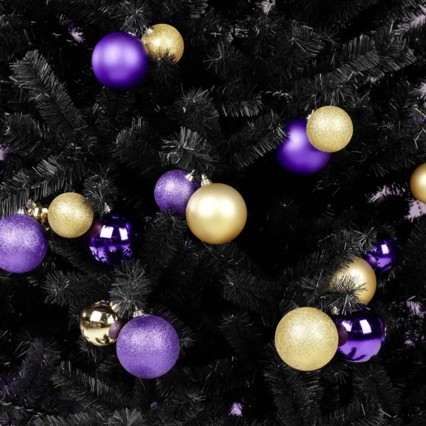 Weihnachtskugeln^DecoWoerner Glitzer-Weihnachtskugeln In Lila Aus Kunststoff, 6 Cm Ø – 6 Stück violett