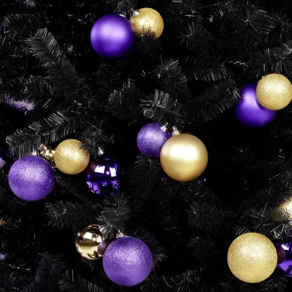 Weihnachtskugeln^DecoWoerner Glitzer-Weihnachtskugeln In Lila Aus Kunststoff, 6 Cm Ø – 6 Stück violett