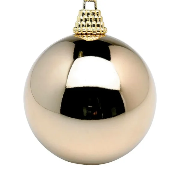Weihnachtskugeln^DecoWoerner Glänzende, Bronze Weihnachtskugeln Aus Plastik, 6 Cm Ø – 24 Stück braun