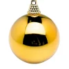 Weihnachtskugeln^DecoWoerner Glänzende, Dunkelene Weihnachtskugeln Aus Kunststoff, 6 Cm Ø – 24 Stück gold