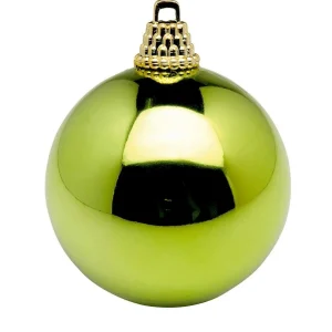 Weihnachtskugeln^DecoWoerner Glänzende, Helle Weihnachtskugeln Aus Plastik, 6 Cm Ø – 24 Stück grün
