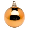Weihnachtskugeln^DecoWoerner Glänzende, Kupferne Weihnachtskugeln Aus Plastik, 6 Cm Ø – 24 Stück orange