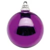 Weihnachtskugeln^DecoWoerner Glänzende, Lila Weihnachtskugeln Aus Plastik, 6 Cm Ø – 24 Stück violett