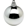 Weihnachtskugeln^DecoWoerner Glänzende, ne Weihnachtskugeln Aus Plastik, 6 Cm Ø – 24 Stück silber
