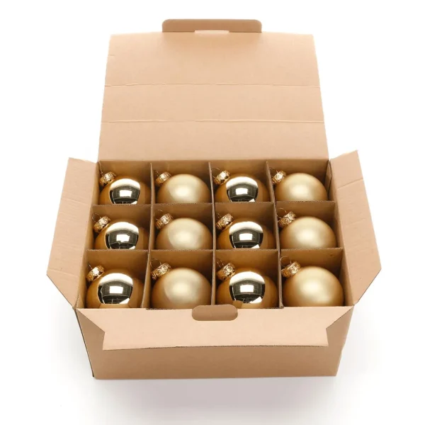 Weihnachtskugeln^DecoWoerner ene Weihnachtskugeln Aus Glas 6 Cm Ø – 24 Stück gold