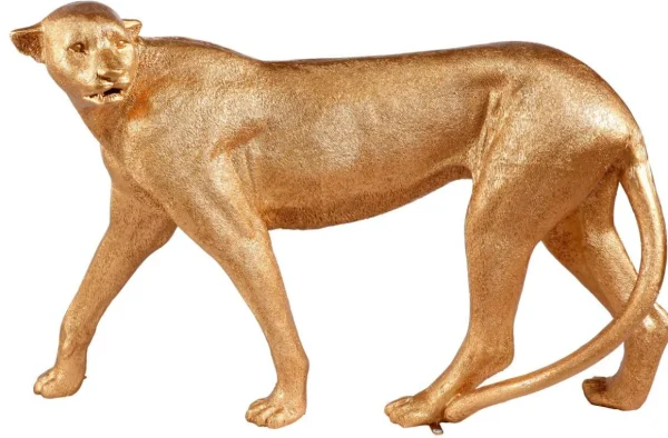 Dekotiere^DecoWoerner ener Gepard 110 Cm Lang Ohne Flecken gold