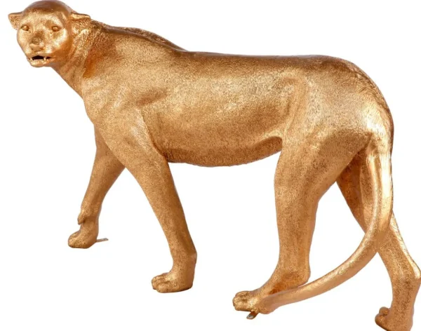 Dekotiere^DecoWoerner ener Gepard 110 Cm Lang Ohne Flecken gold