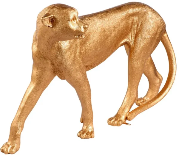 Dekotiere^DecoWoerner ener Gepard 110 Cm Lang Ohne Flecken gold