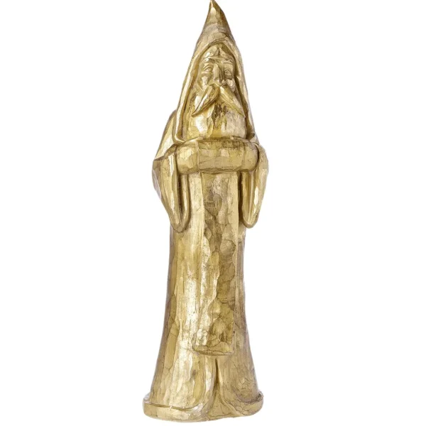 Weihnachtsfiguren^DecoWoerner ener Weihnachtsmann In Holzoptik 95 Cm gold