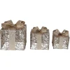 Xxl Weihnachtsdeko^DecoWoerner enes, Geschenkboxen Set Aus Metall gold