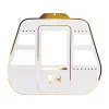 Winterdeko^DecoWoerner Gondel Display Weiß / Gold 38 X 31 Cm