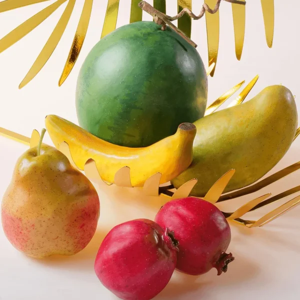 Obst & Früchte^DecoWoerner Granatapfel Lebensmittel-Attrappe, 3 Stück rot