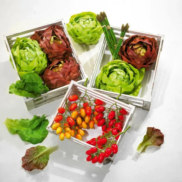 Gemüse & Kräuter^DecoWoerner spargel Lebensmittel-Attrappe, Pack à 4 Stück grün