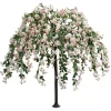 Frühlingsdeko | Kunstbäume^DecoWoerner Großer Künstlicher Wildrosen-Baum Weiß - Rosè, 210 Cm rosa