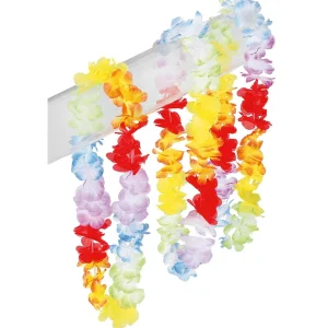 Sommerdeko^DecoWoerner Hawaii-Blumenketten, Pack à 3 Stück mehrfarbig