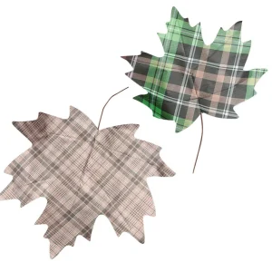 Herbstdeko^DecoWoerner Herbstblätter 40/45 Cm, 2 Stück braun