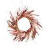 Herbstdeko | Blumensträuße & Blumenkränze^DecoWoerner Herbstlicher XXL Deko-Türkranz Lampenputzergras-Mix Mit em Eukalyptus 70 Cm Ø rot
