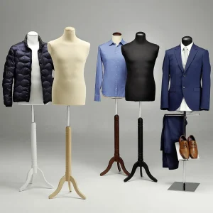 Schaufensterpuppen^DecoWoerner Herren-Styroportorso 78 Cm weiß
