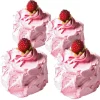 Brot & Kuchen^DecoWoerner Himbeertörtchen-Attrappe, Pack à 4 Stück rosa