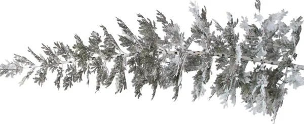 Winterdeko | Künstliche Weihnachtsbäume^DecoWoerner Hängender, Künstlicher Weihnachtsbaum Zeder Mit Beeisten Nadeln 300 Cm weiß