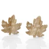 Naturdeko^DecoWoerner Holz Deko Ahornblätter Set 2 Stk. Braun 15 X 15 X 2 Cm Naturholz