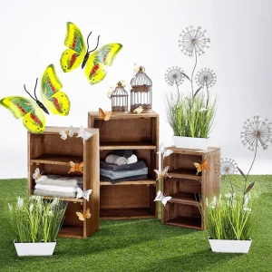 Warenpräsentation | Naturdeko^DecoWoerner Holz Deko Regale 3 Stück, 50 Cm, 65 Cm, 70 Cm Hoch Naturholz