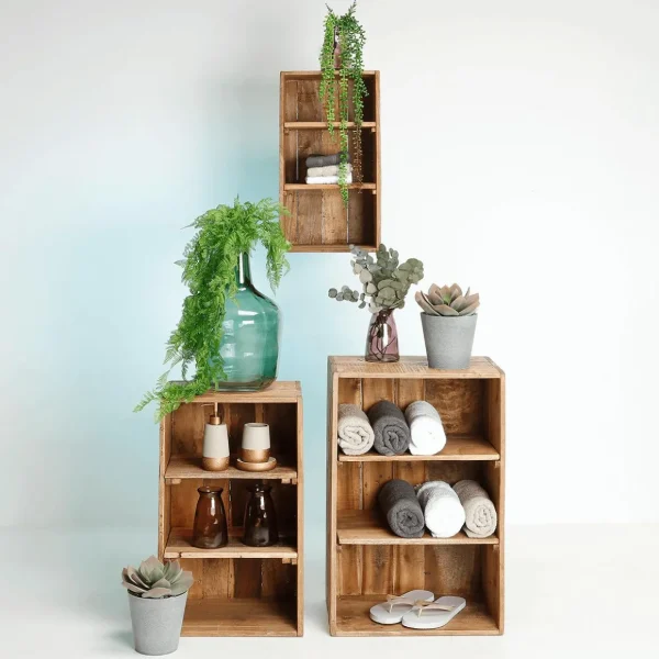 Warenpräsentation | Naturdeko^DecoWoerner Holz Deko Regale 3 Stück, 50 Cm, 65 Cm, 70 Cm Hoch Naturholz