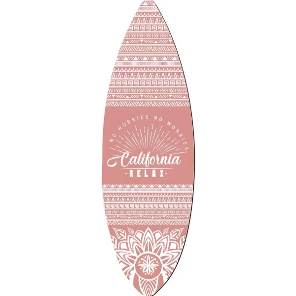 Sommerdeko^DecoWoerner Holz Deko Surfbrett In Boho Stil, , 160 Cm rosa