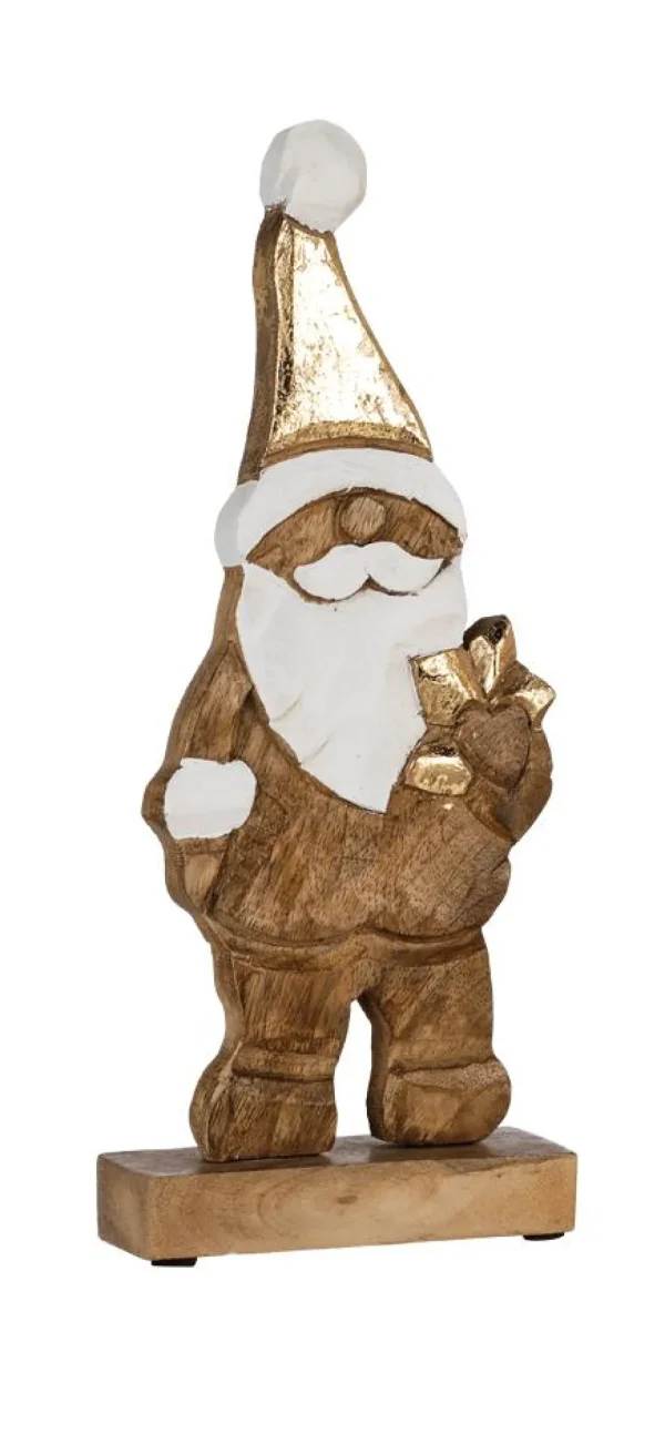 Weihnachtsfiguren^DecoWoerner Holz-Aufsteller "Nikolaus" 32 Cm Hoch braun